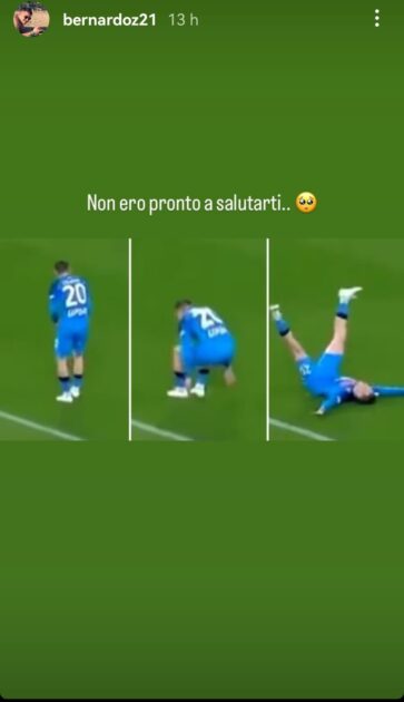 Zielinski E La Storia Su Instagram Della Moglie Dal Sapore Di Addio