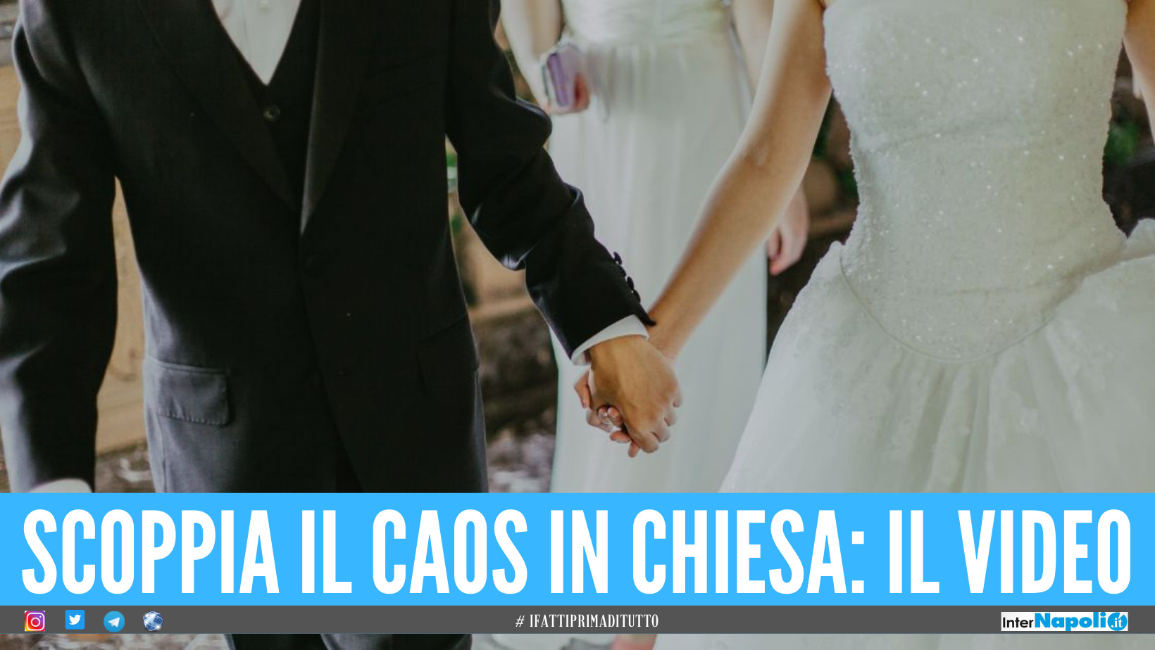 [Video]. Si presenta al matrimonio dell'amante vestita da sposa scoppia il caos in chiesa