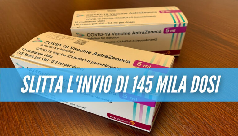 Astrazeneca, salta l'invio del vaccino per l'Italia: 134mila dosi arriveranno in ritardo