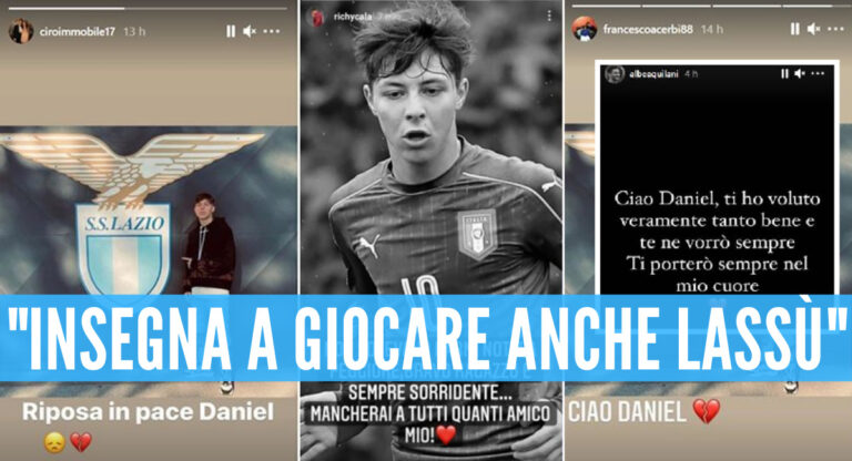 Da Immobile ad Acerbi, il mondo del calcio piange Daniel Guerini: “Che Dio abbia cura di te”