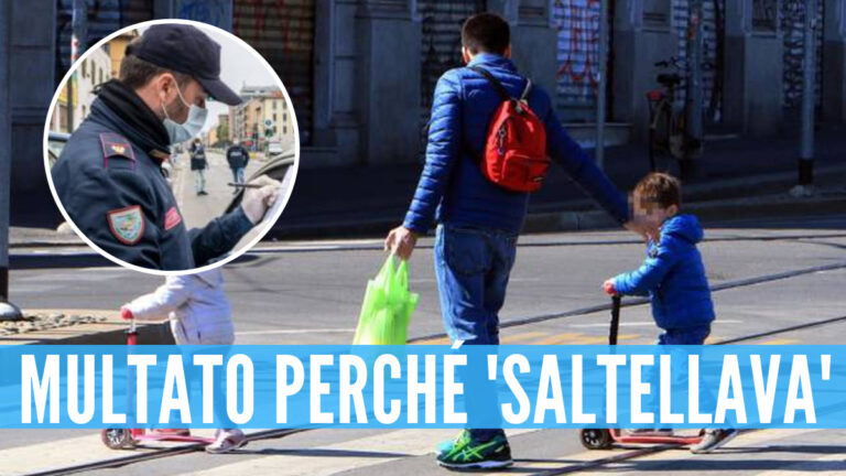 Multa a Napoli per un giovane papà: il figlio 'saltellava' in strada