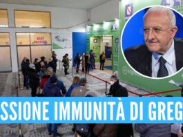 Vaccini covid, De Luca fissa l'obiettivo Immunità di gregge