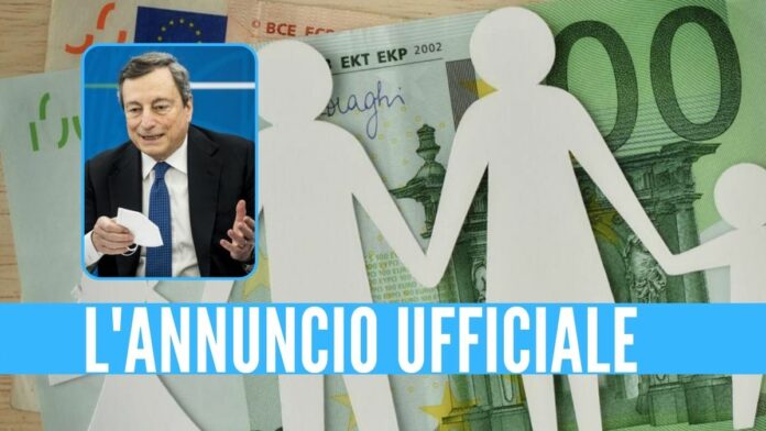 assegno unico famiglie draghi