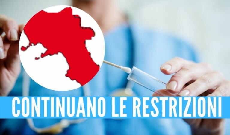 La Campania ha l’indice di contagio più alto d’Italia, resta in zona rossa
