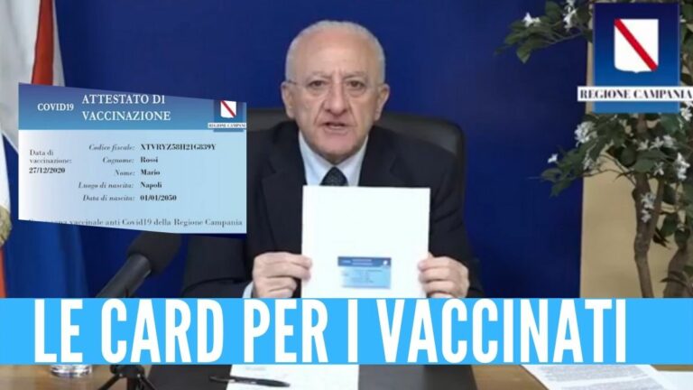 de luca campania passaporti vaccinali