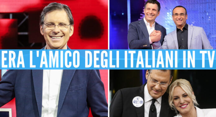 Caterina Balivo. Fabrizio Frizzi con Carlo Conti e Antonella Clerici