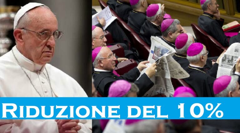 Il Covid mette in crisi anche il Vaticano, Papa Francesco taglia gli stipendi ai cardinali