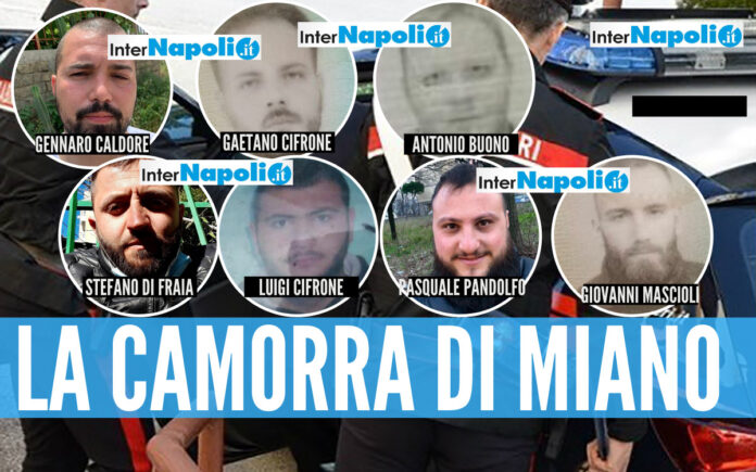 I soggetti arrestati nel blitz anticamorra a Miano