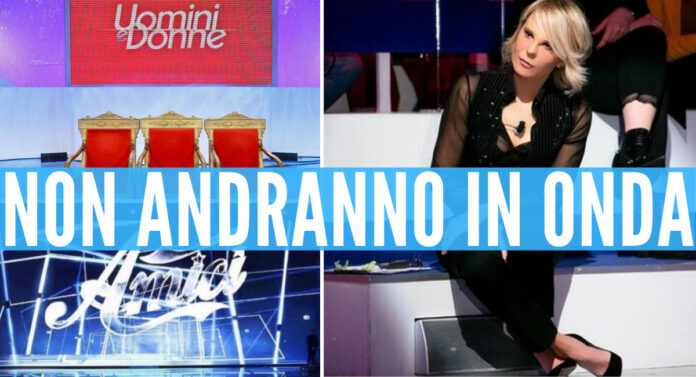 Uomini e Donne e Amici, programmi di Maria de Filippi, non andranno in onda