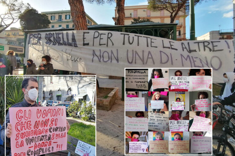 La manifestazione a Napoli
