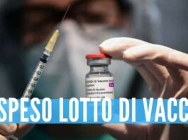 Sospeso lotto di vaccini Astrazeneca