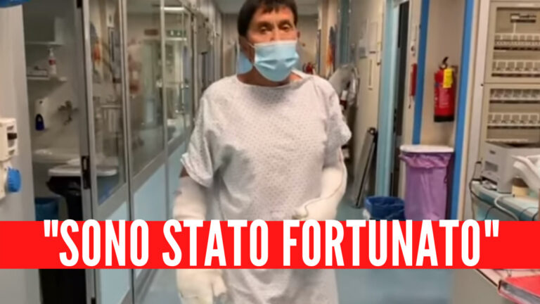 Gianni Morandi sta meglio, la foto dall’ospedale:«E’ tempo di ricominciare»