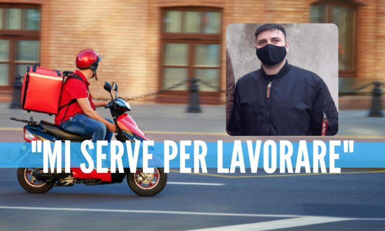 Rubato scooter mentre effettua consegne, a Napoli la raccolta fondi per Massimiliano