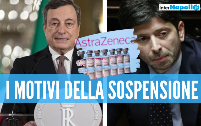 Vaccino AstraZeneca, Speranza: “Sospeso in Italia dopo i dati arrivati dalla Germania”