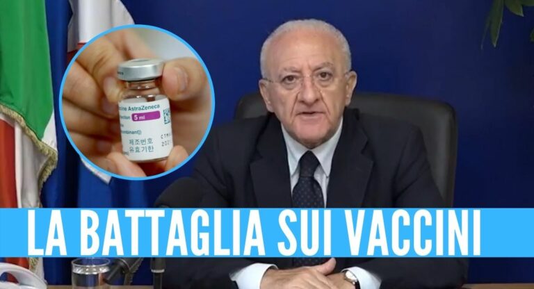 Vaccinazioni in Campania, De Luca chiarisce: “Decisa la priorità, basta zuffe tra categorie”