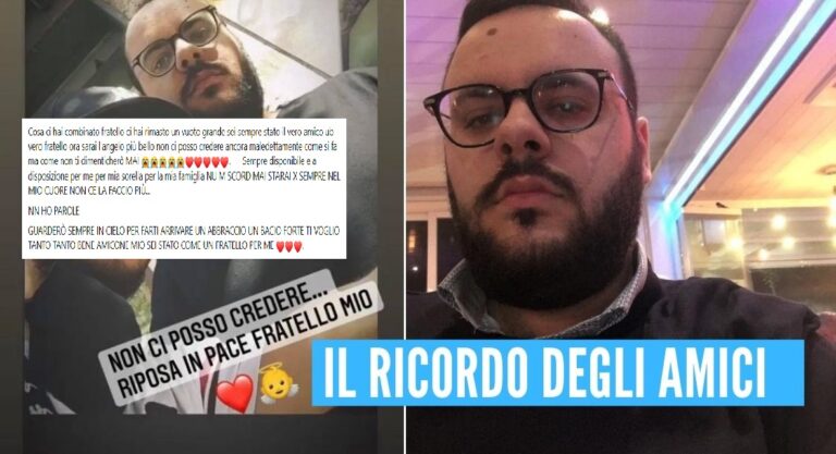 Lacrime e dolore in provincia di Napoli, Vincenzo muore a 23 anni