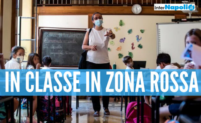 Si torna in classe anche in zona rossa