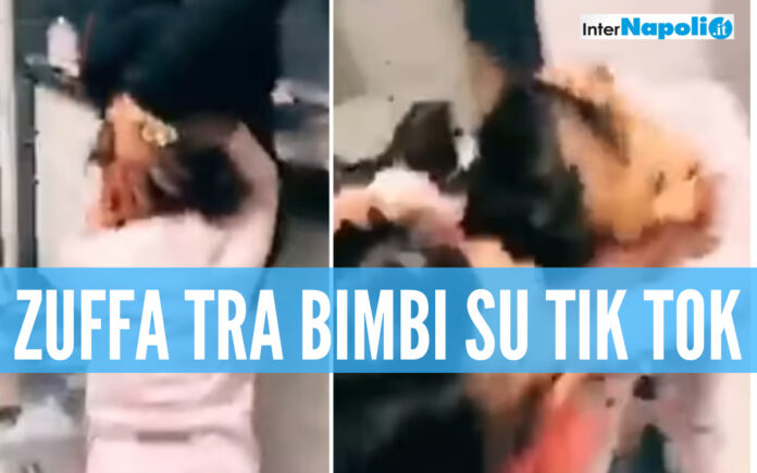 Un frame della rissa su Tik Tok