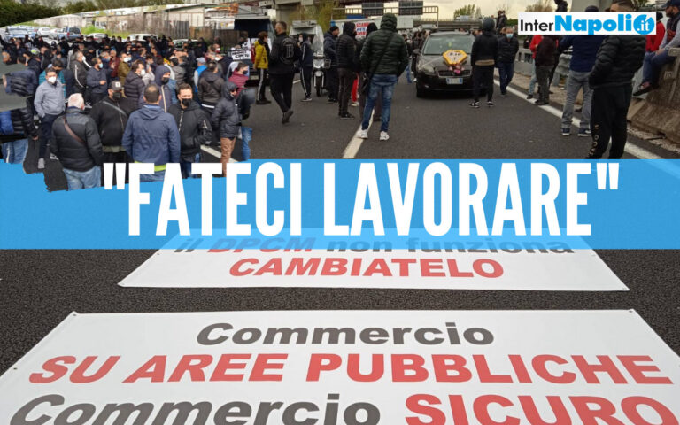 La protesta degli ambulanti