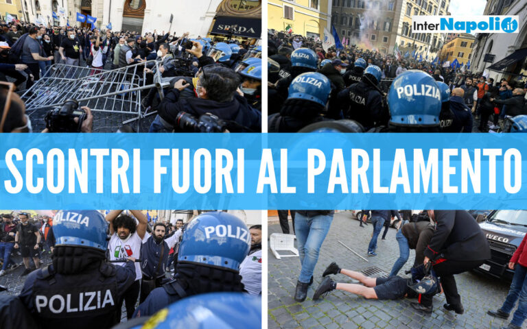 Riaperture, protesta di commercianti e ristoratori: scontri con la polizia fuori Montecitorio