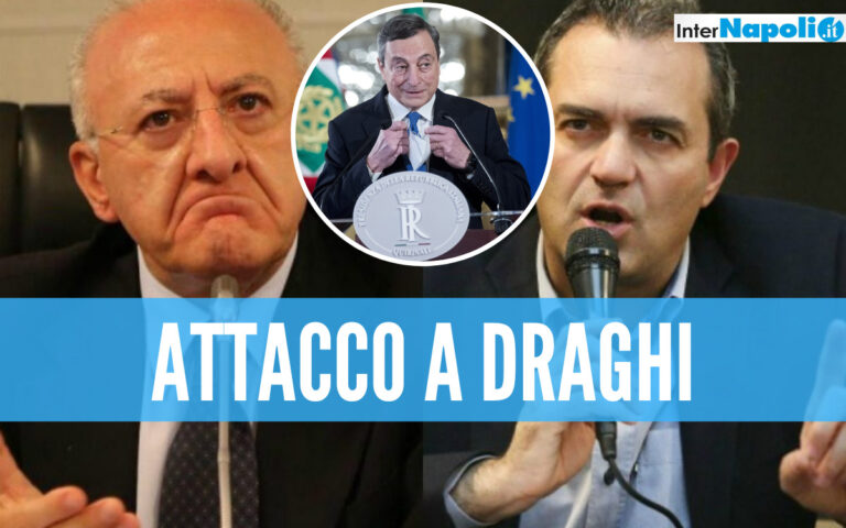 De Luca e De Magistris attaccano Draghi