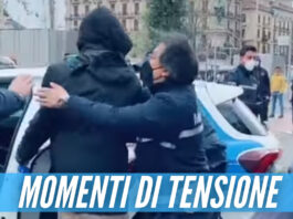 Rissa a piazza Plebiscito, il video della lite durante le proteste a Napoli