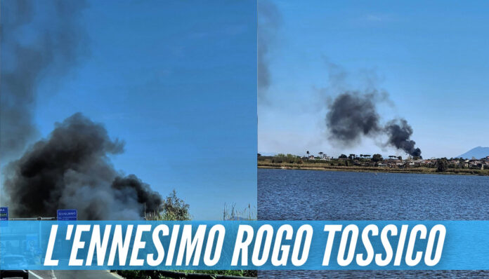 Rogo tossico a Giugliano, colonna di fumo nero invade la Circumvallazione