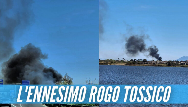 Rogo tossico a Giugliano, colonna di fumo nero invade la Circumvallazione