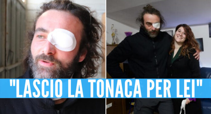 Don Riccardo e la compagna. Sulla sinistra foto Ansa, sulla destra Corriere della Sera