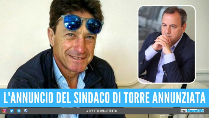 Maurizio Cerrato, nel riquadro il sindaco di Torre Annunziata Vincenzo Ascione