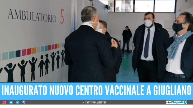 Giugliano, inaugurato nuovo centro vaccinale: ”Importanti passi in avanti”