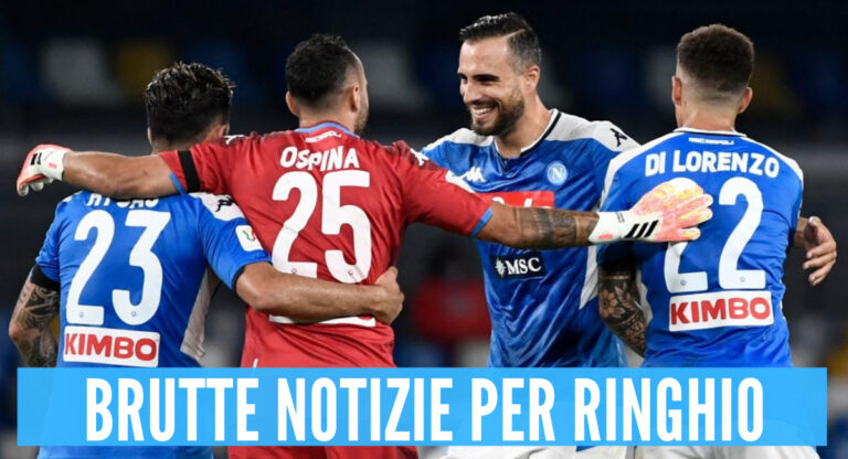 Che tegola per il Napoli, Gattuso perde un titolare per la sfida con l’Inter