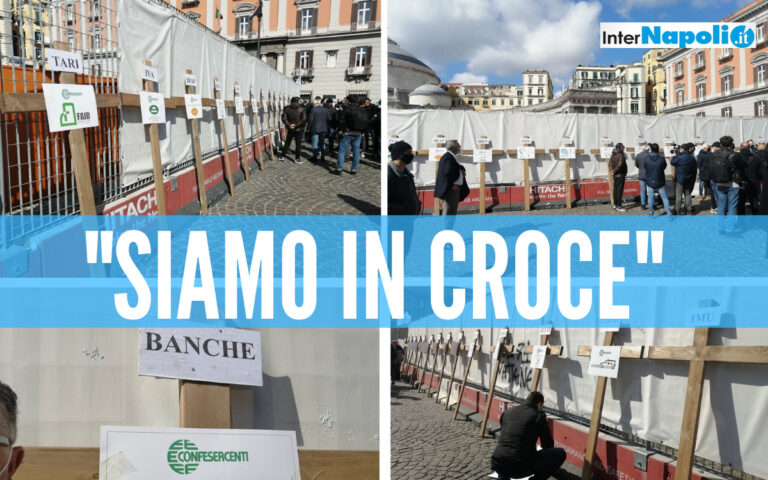 La protesta a Napoli