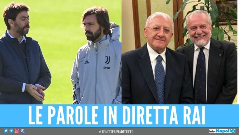 Juventus e Superlega, De Luca: “Agnelli è un infiltrato di De Laurentiis”