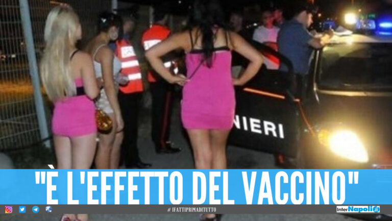 Da Napoli a Salerno per festeggiare il vaccino con due prostitute, ai carabinieri: “E’ l’effetto di Astrazeneca”