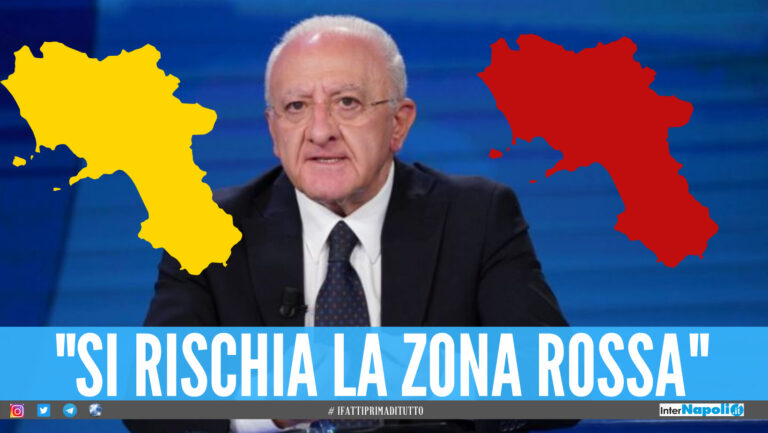 Campania ancora zona gialla, ma De Luca avverte: “Entro due settimane zona rossa se c’è irresponsabilità”