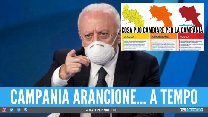 Campania verso zona arancione
