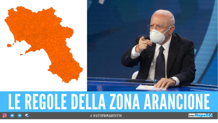 È ufficiale, da lunedì 19 aprile la Campania torna zona arancione