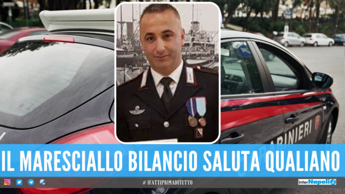 Il maresciallo capo Bilancio saluta Qualiano