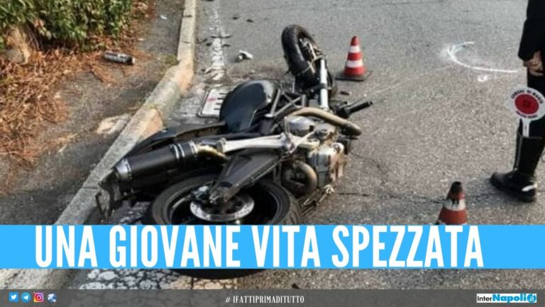 Tragedia in provincia di Napoli, Mariano muore nell’incidente in moto