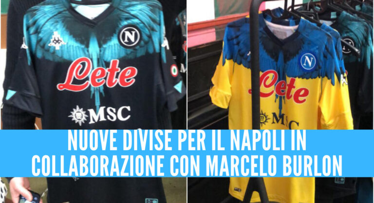 Napoli, nuova partnership con Marcelo Burlon? Le foto delle divise ‘particolari’ in rete