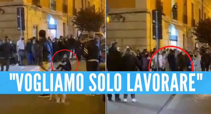 Aversa protesta commerciante