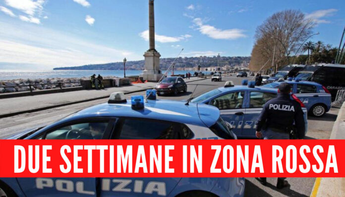 Campania, due settimane in zona rossa