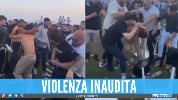 Rissa sul lido a Giugliano
