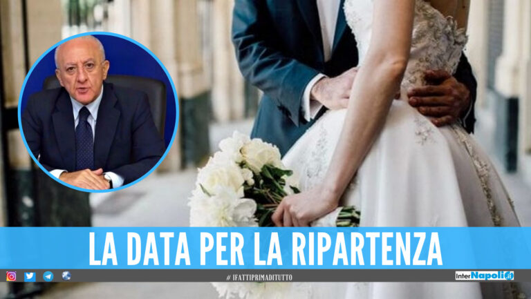 Ripartono i matrimoni in Campania, De Luca firma l'ordinanza: 
