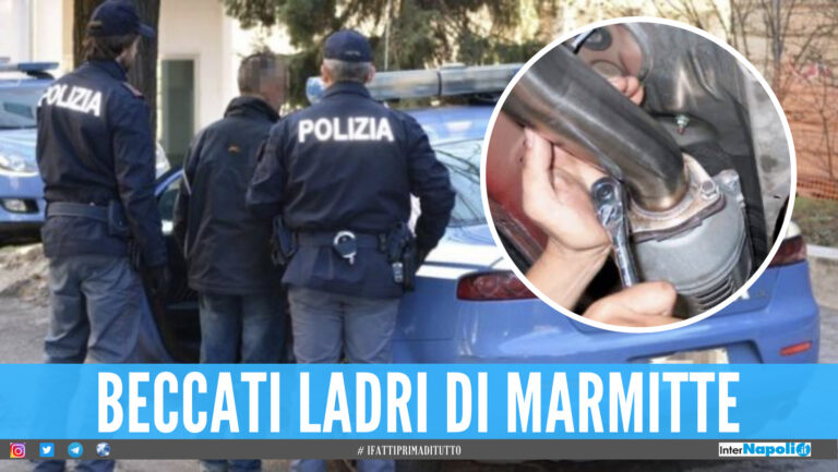 Sorpresi dagli agenti con la marmitta in mano, ladri inseguiti e arrestati a Ponticelli