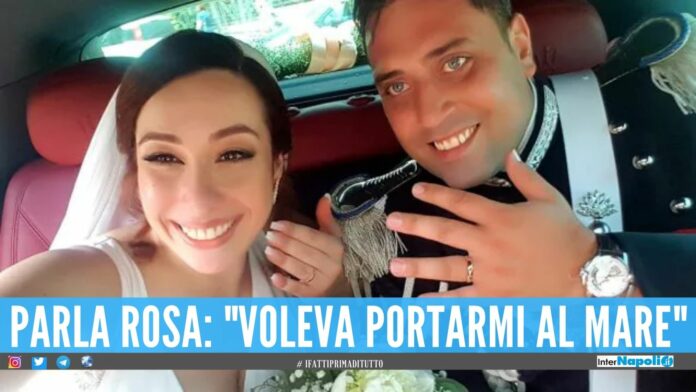 Mario Cerciello Rega e Rosa Maria Esilio il giorno del matrimonio