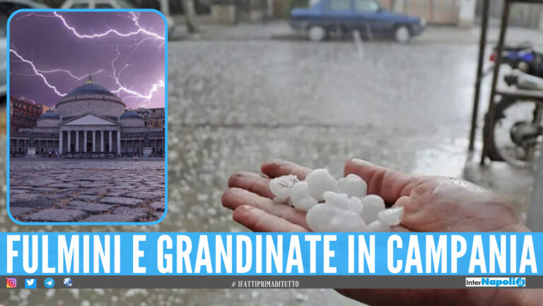 Allerta meteo in Campania: in arrivo temporali, grandine e fulmini su Napoli e provincia