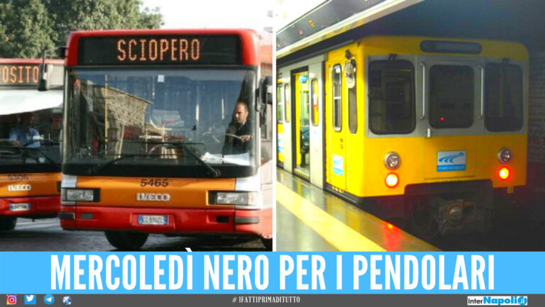 Mercoledì sciopero dei mezzi a Napoli: le ultime corse di bus, metro e funicolare