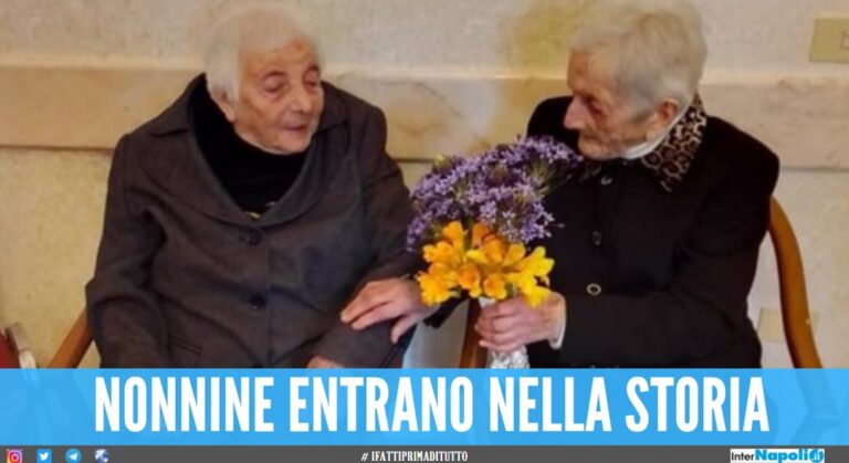 Concetta e Giuseppina sorelle da record: una spegne 100 candeline, l’altra ha 105 anni